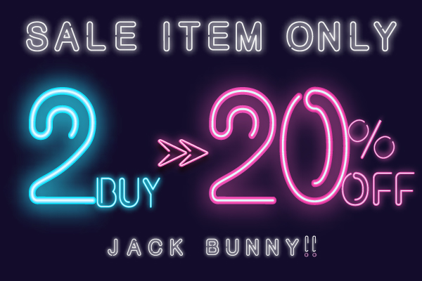 まとめ買いがお得!Jack Bunny!! 2BUY 20%OFF 開催中!!